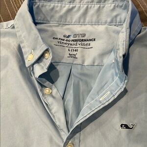 Vineyard Vines Light Blue Button-Down Performance Shirt